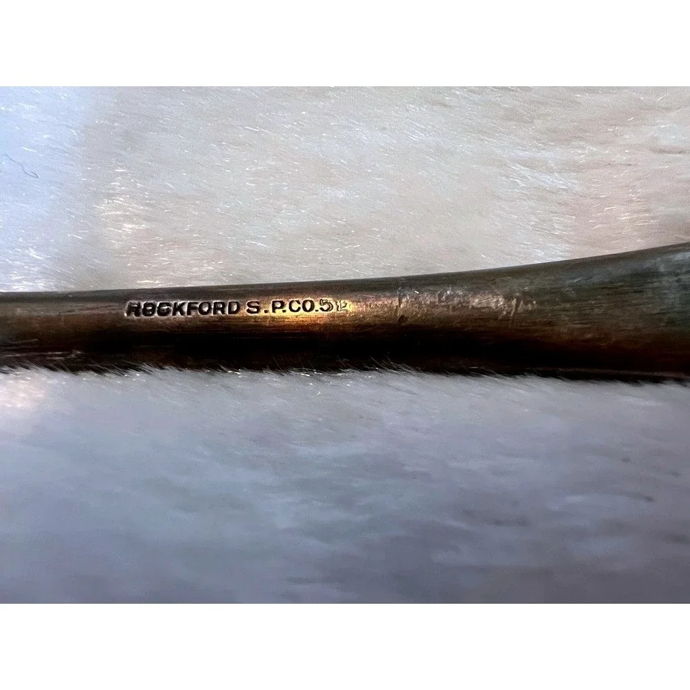 Rockford Silver Plate Cold Meat‎ Fork Laurel Wreath Ribbon Victorian Edwardian